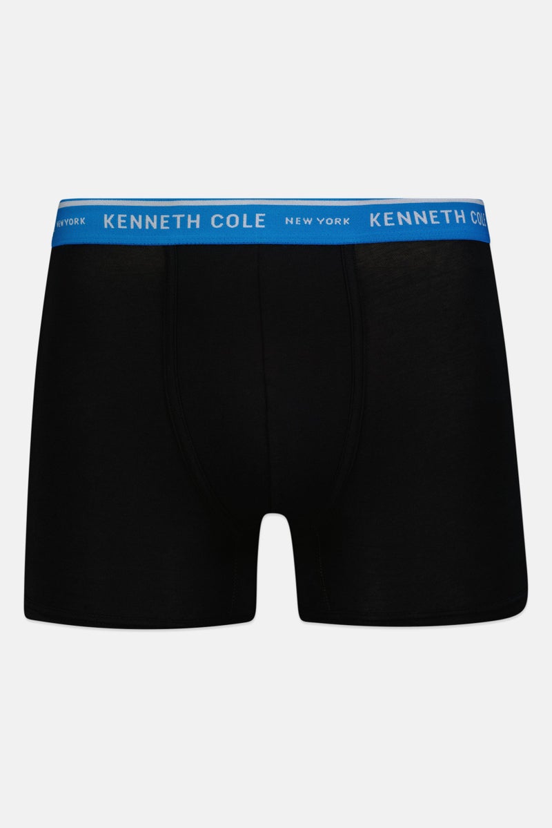 Kenneth Cole Men 2 Pack Brand Logo Trunks, Black - Image 3